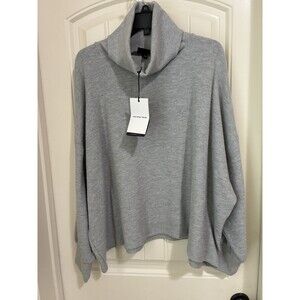 WHO WEAR WHAT Womens Sweater Extra Large Gray Turtleneck Long Sleeves NWT